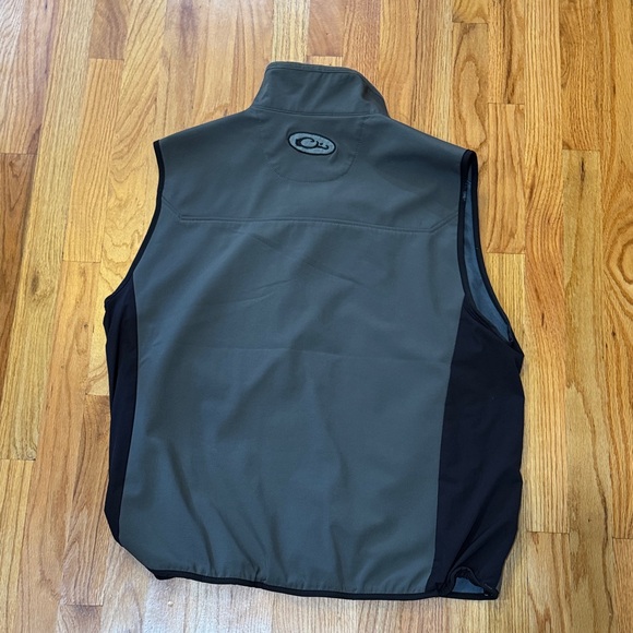 Drake Men's Two-Tone Vest in Olive and Black - Picture 3 of 4